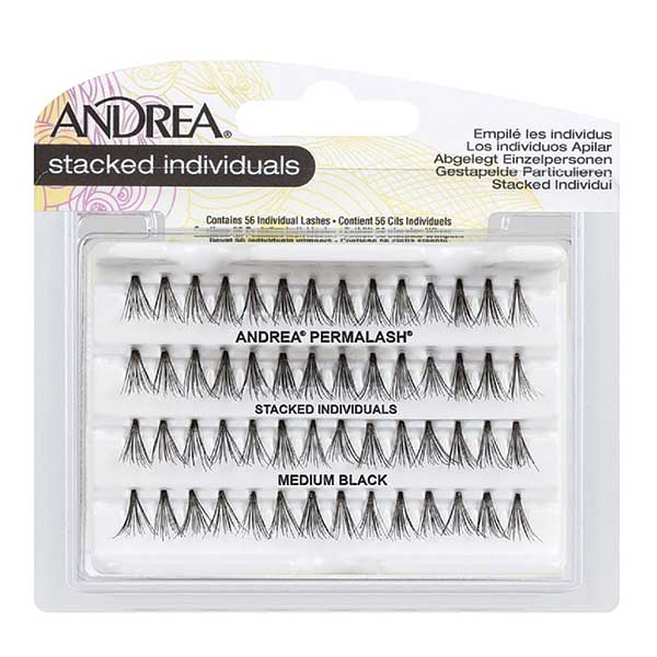Andrea Stacked Individuals Lashes Medium Black - dsonline.me
