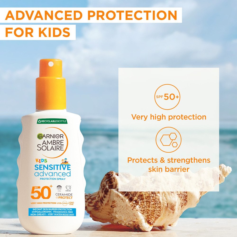 Ambre Solaire Kids Water Resistant Sun Cream Spray SPF50+