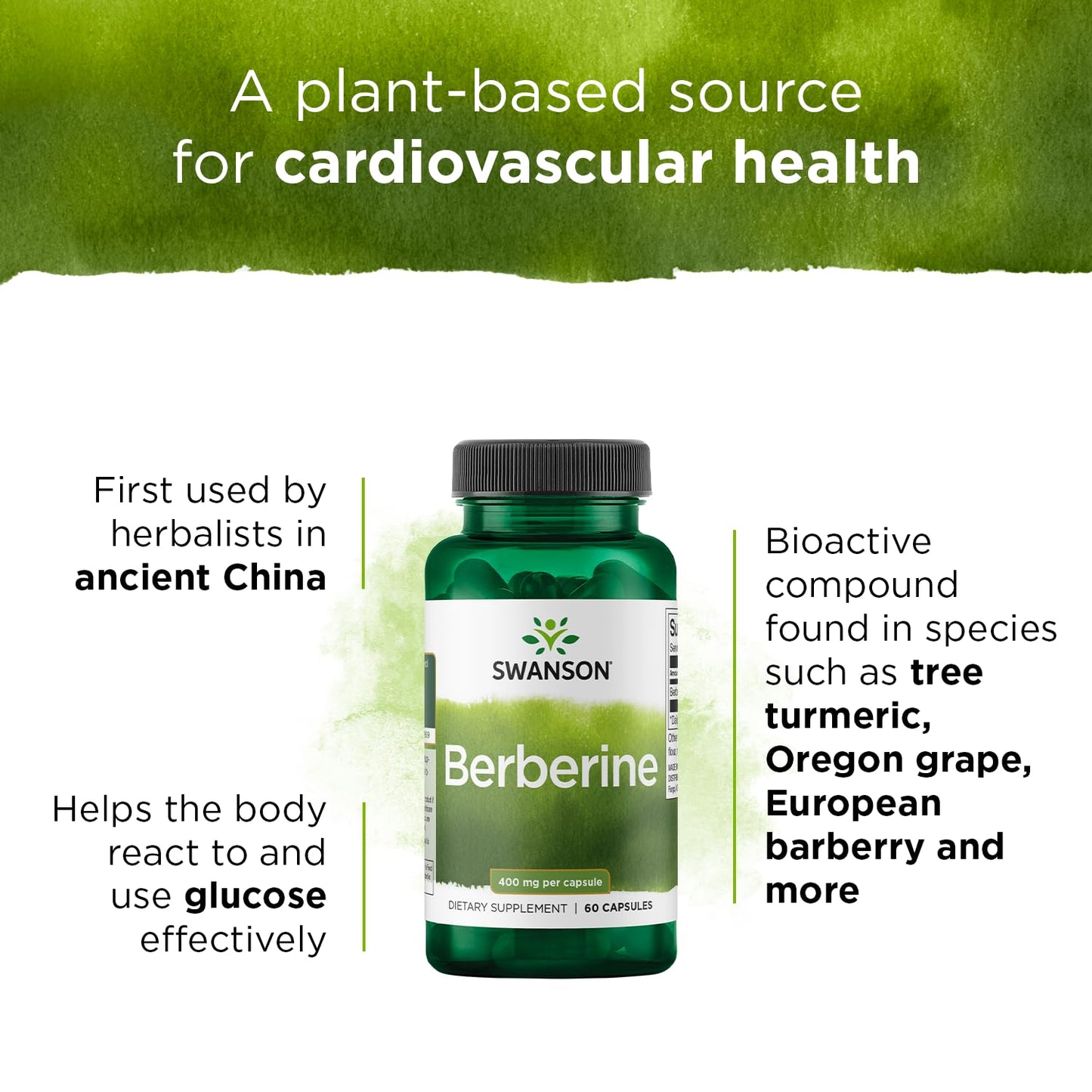 Swanson Berberine (400 mg, 60 capsules)