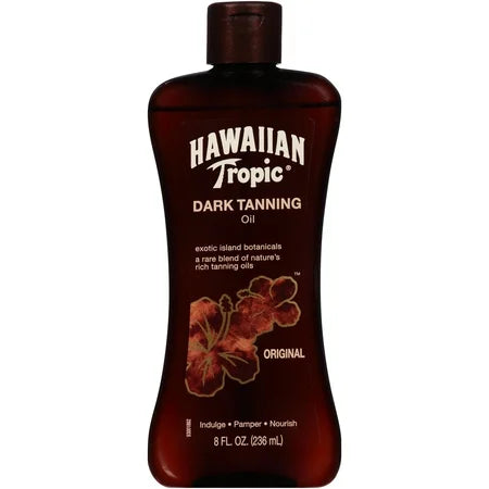 Hawaiian Tropic Dark Tanning Oil 150ml bottle for deep sun tan
