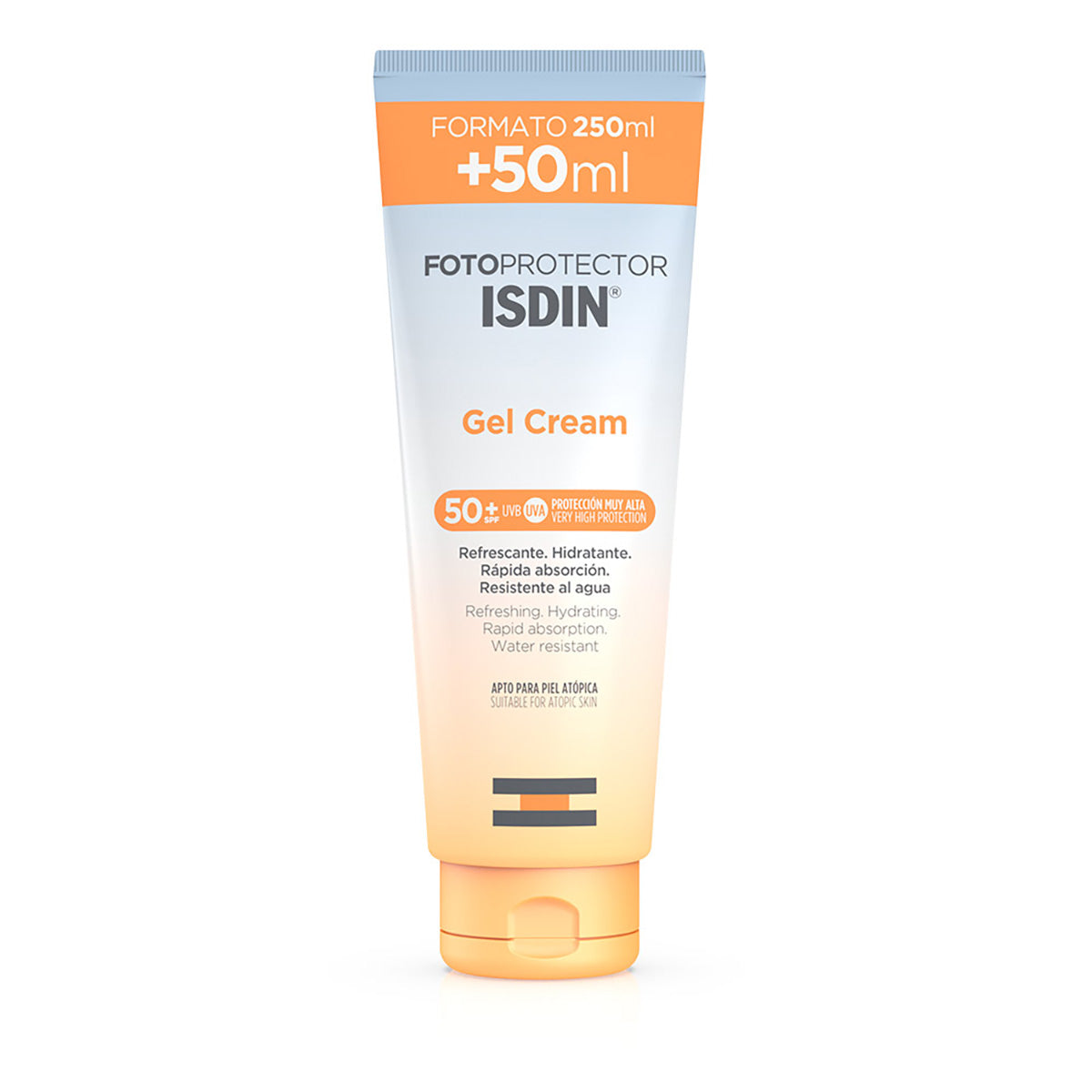 ISDIN Fotoprotector Gel Cream SPF 50+ 250ml – High-protection sunscreen with gel-cream texture for face and body, suitable for all skin types