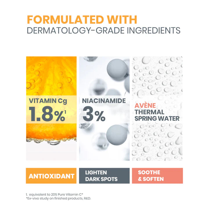 AVENE Vitamin Activ CG Radiance Serum 30ML + 1FREE Hydrance Hydrating Aqua-Gel 50ML