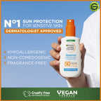 Garnier Ambre Solaire Sensitive Advanced SPF 50+ Ceramide Protect Sunscreen Spray For Adults 150ml