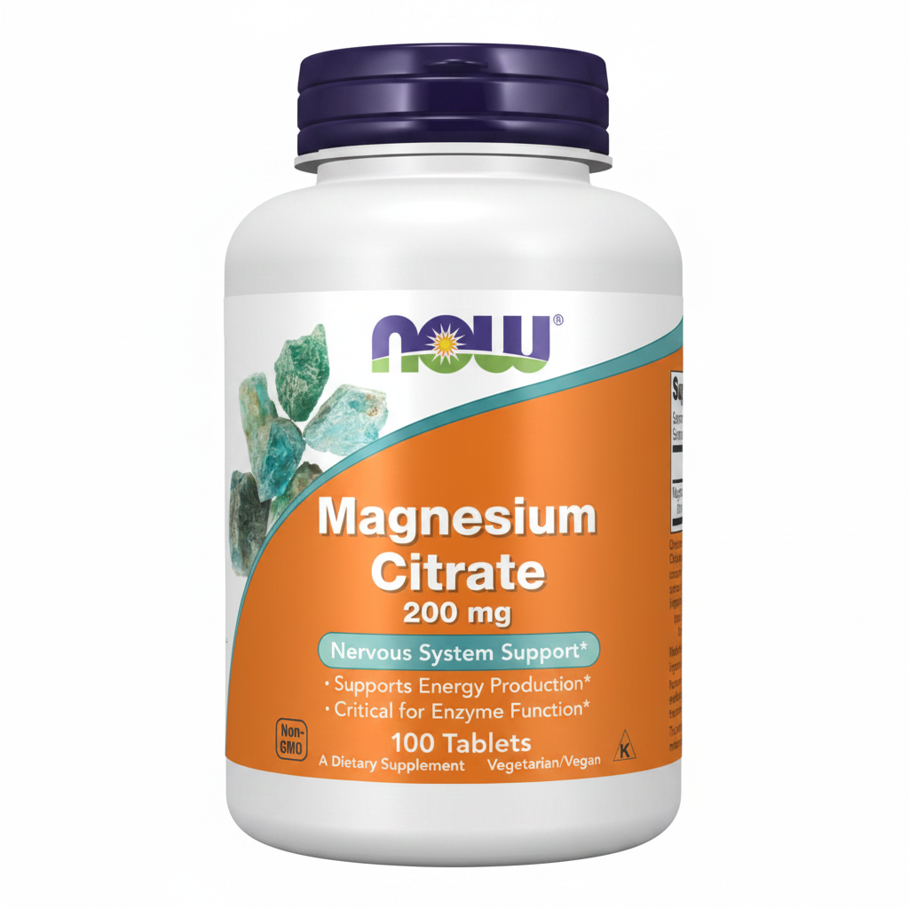 Now Magnesium Citrate 200 mg Tablets