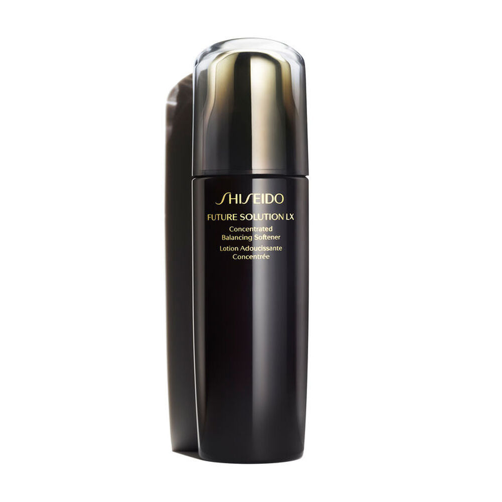 Shiseido Future Solution LX skincare bottle on a white background