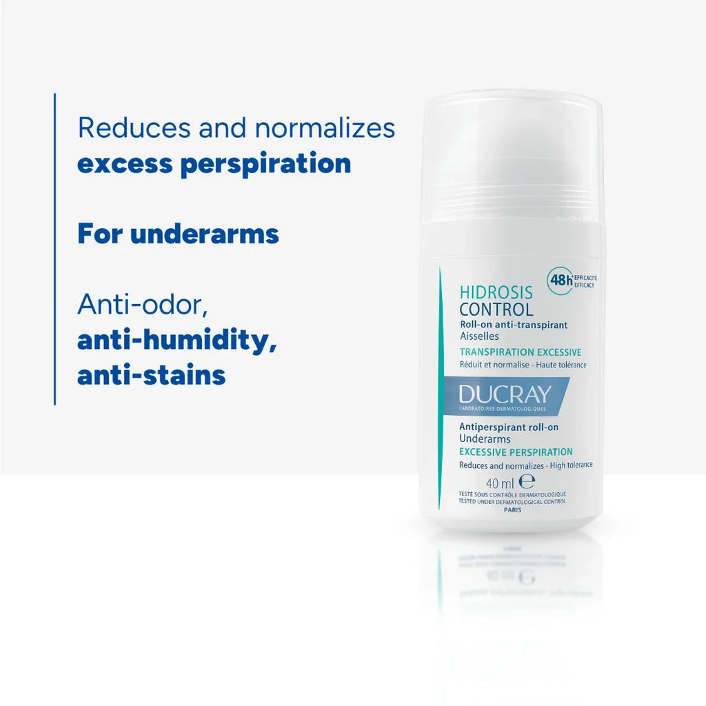 Ducray Buy 1 Hidrosis Control Roll-On Anti-Transpirant Aisselles 40ml Get 1 Free