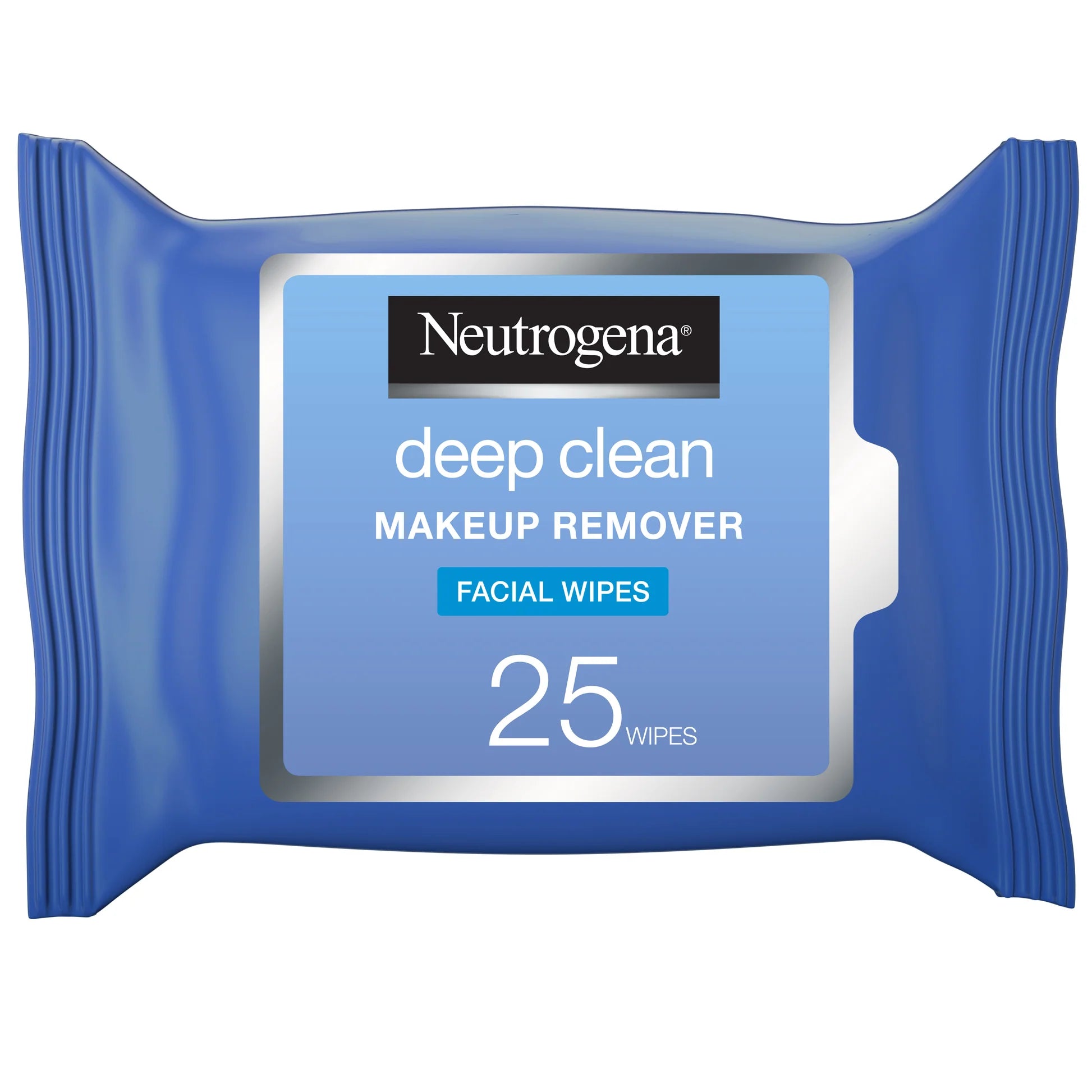 Neutrogena Deep Clean Makeup Remover, 25 Wipes, Oil-Free Formula Infused with a Light Cleansing Lotion for Extra Skin Care, Removes all types makeup, even waterproof mascara