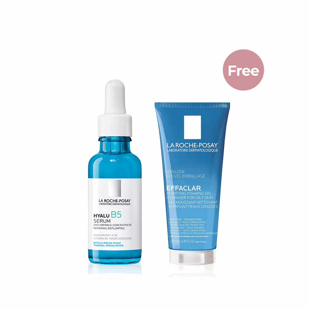 La roche Posay Hyalu B5 Serum 30ml + 1 FREE La roche posay Effaclar cleansing gel 50ml