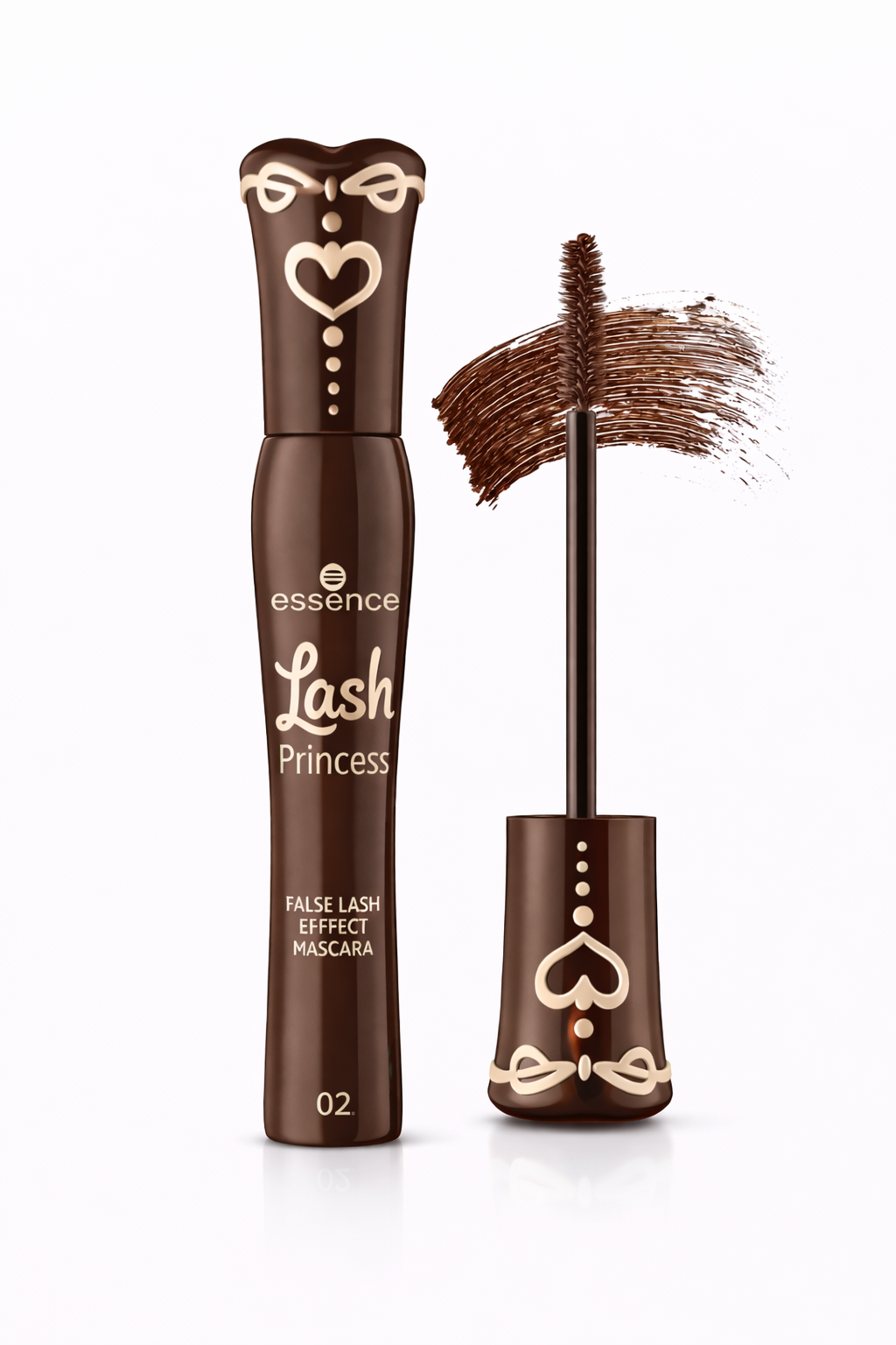Essence Lash Princess mascara with wand on a white background
