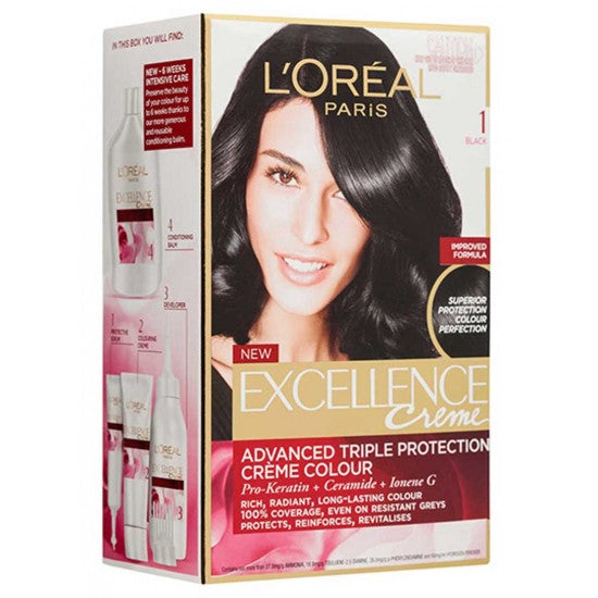 L'Oreal Paris Excellence Crème 1 Black - dsonline.me