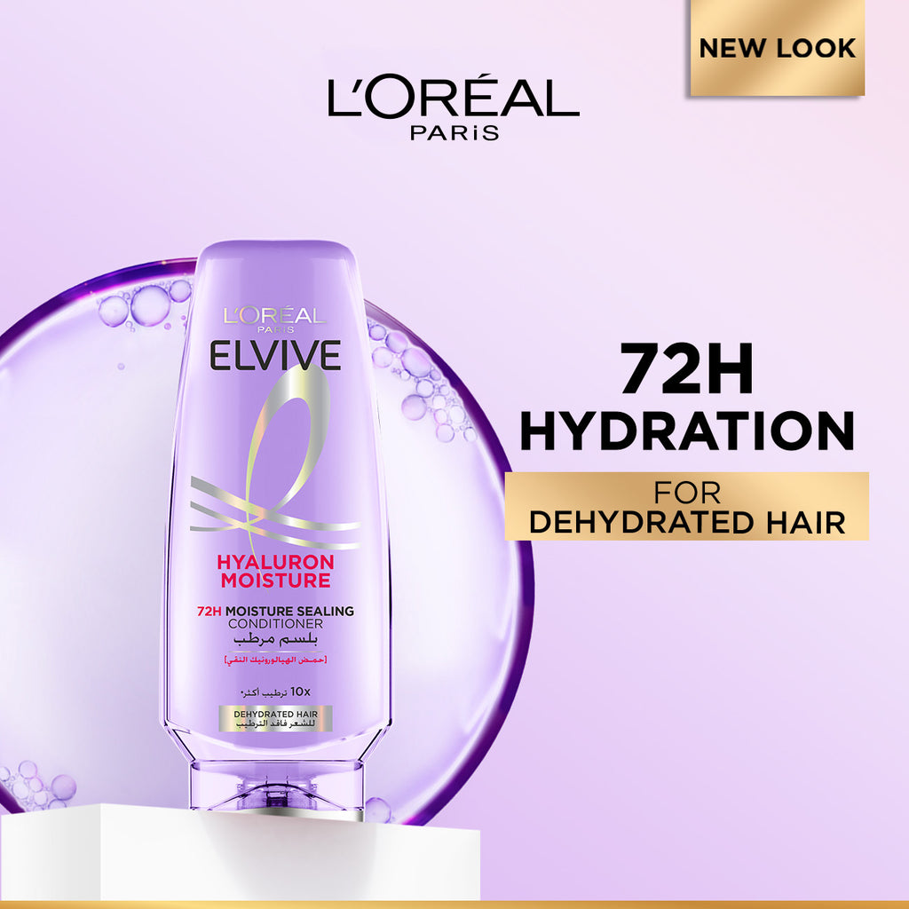 L’Oréal Paris Elvive 72H Hyaluron Moisture Sealing Conditioner for Dehydrated Hair 200ml