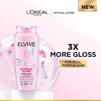 L'Oréal Paris Elvive Glycolic Gloss Extra Gloss Shampoo for Dull Porous Hair Powered by 3% Glycolic Acid
