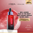 L’Oréal Paris Revitalift Triple Power Age-Correcting™ Serum with Tri-peptides, Hyaluronic Acid, and Vitamin C to Hydrate, Tone, and Firm Skin, 30ml