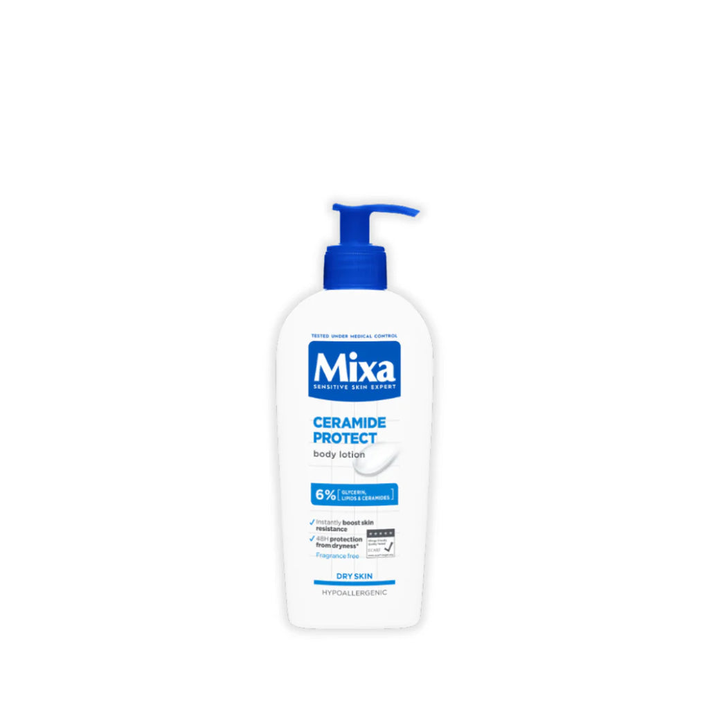 Mixa Ceramide Protect Body Lotion - For Dry, Very Dry and Sensitive Skin With 6% Glycerin, Lipids & Ceramides