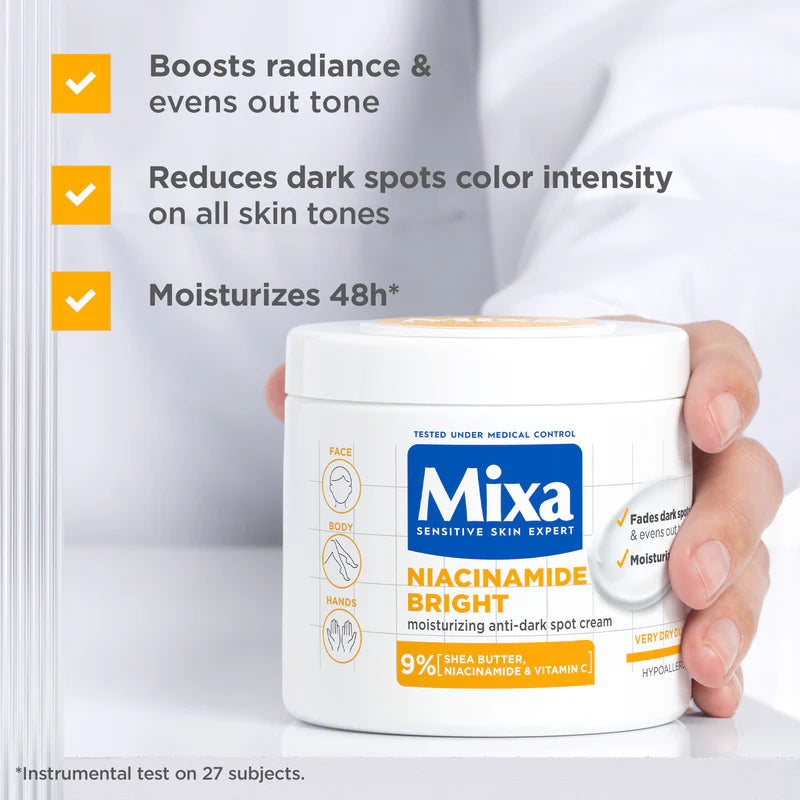 Mixa Niacinamide Bright Moisturising Anti-Dark Spot Cream Jar