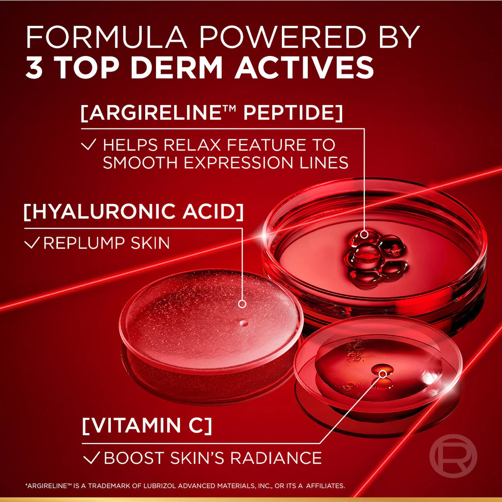 L’Oréal Paris Revitalift Triple Power Age-Correcting™ Serum with Tri-peptides, Hyaluronic Acid, and Vitamin C to Hydrate, Tone, and Firm Skin, 30ml