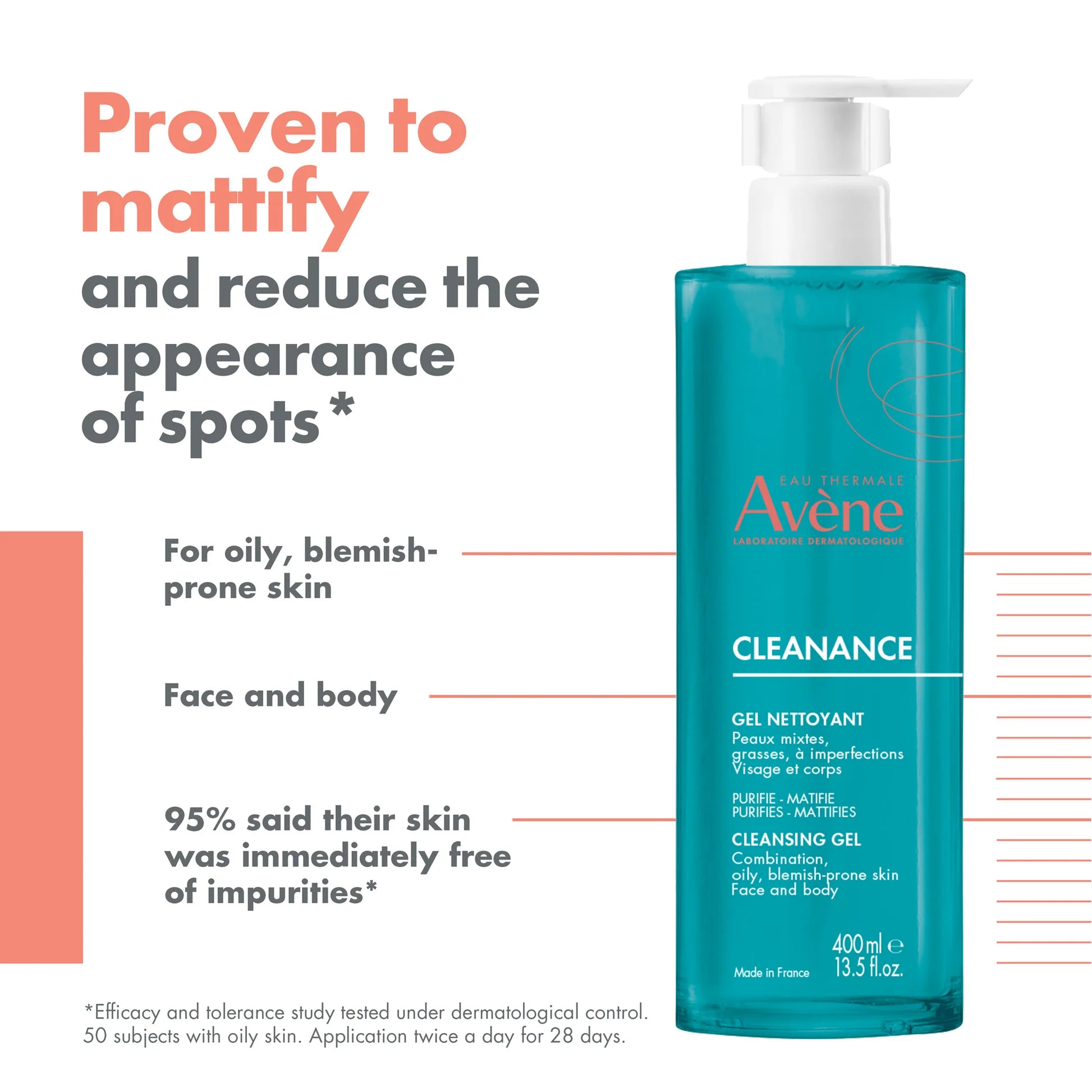Avène Cleanance Acne Cleanser Gel for Oily Skin 400ml
