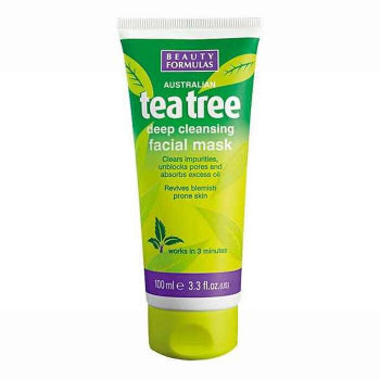 Beauty Formulas Tea Tree Facial Mask 100ml - dsonline.me