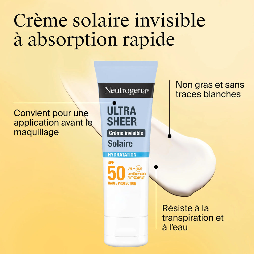 Neutrogena Ultra Sheer Invisible Cream Sunscreen SPF50