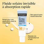 Neutrogena Ultra Sheer Invisible Fluid Sunscreen SPF50
