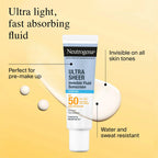 Neutrogena Ultra Sheer Invisible Fluid Hydrating Sunscreen SPF 50 – view 2