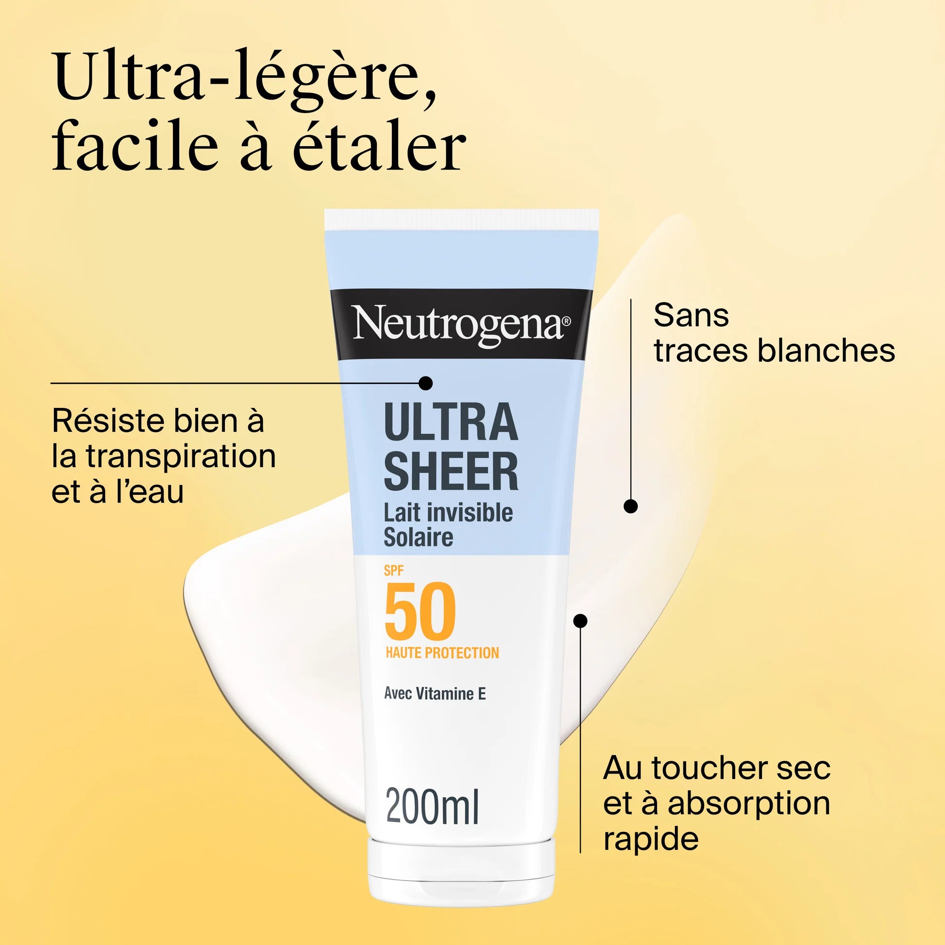 Neutrogena Ultra Sheer Invisible Body Lotion Sunscreen SPF50