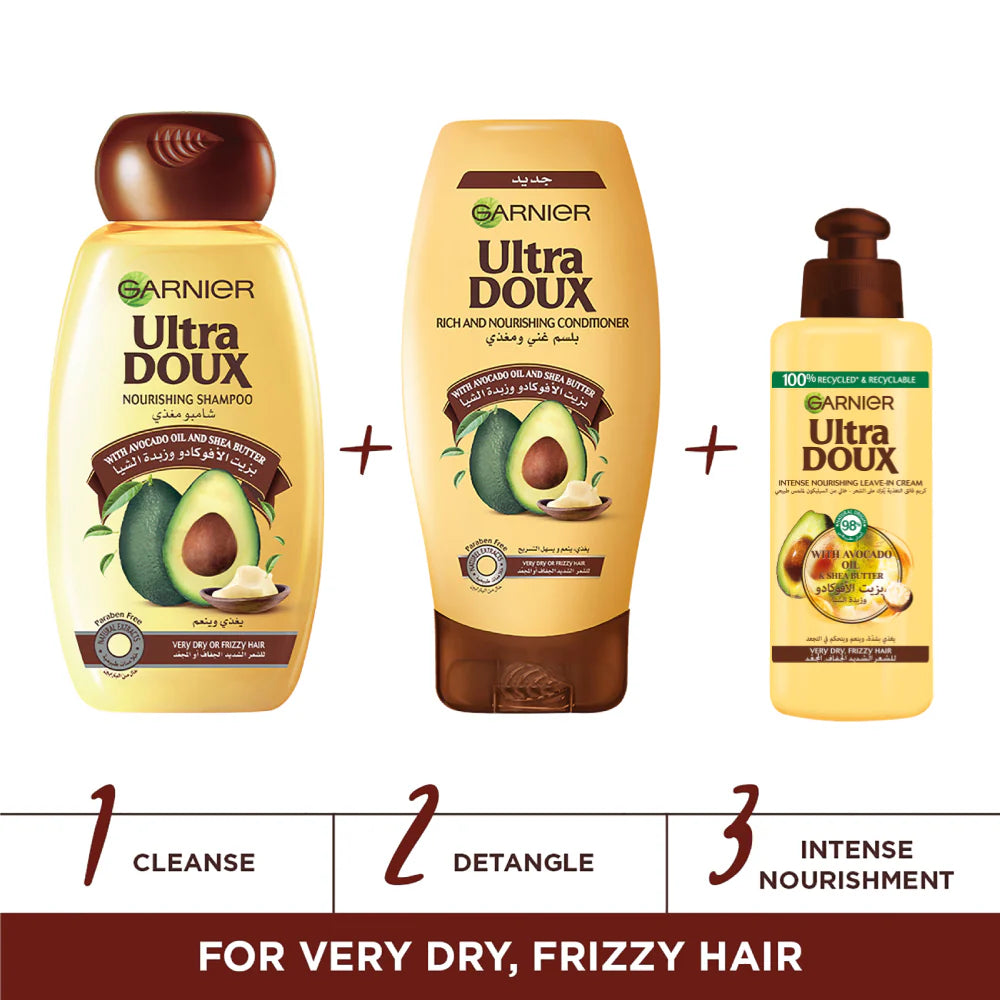 Garnier Ultra Doux Avocado Oil and Shea Butter Shampoo 400ml