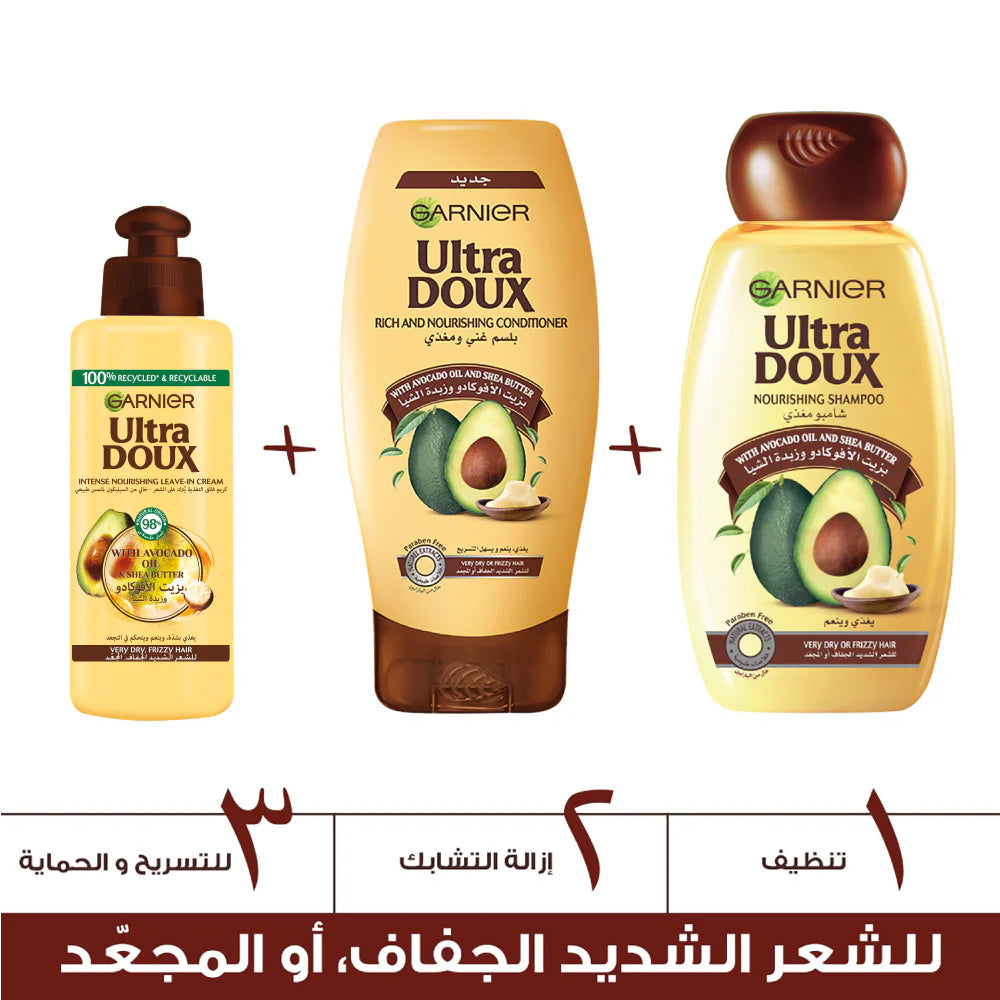 Garnier Ultra Doux Avocado Oil and Shea Butter Shampoo 400ml