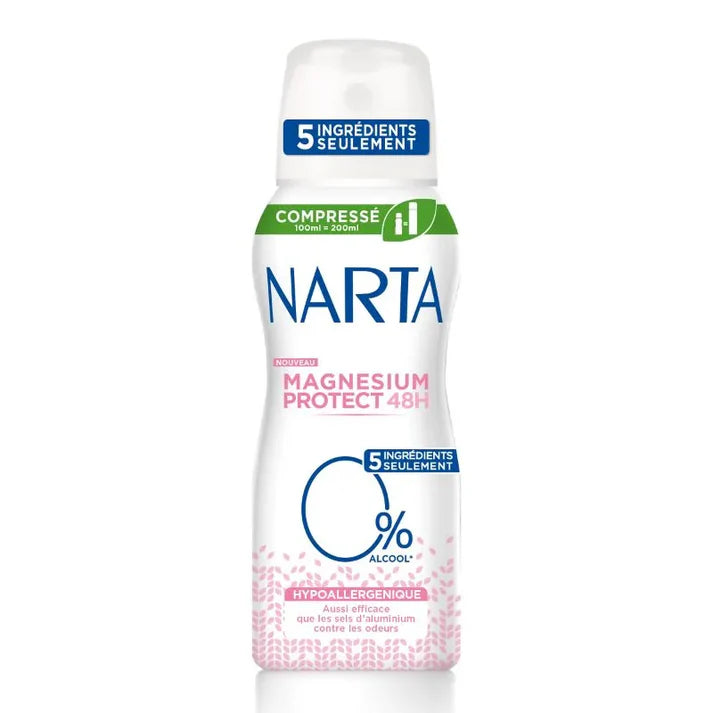 Narta Magnésium Protect 48H - Déodorant Spray Hypoallergénique