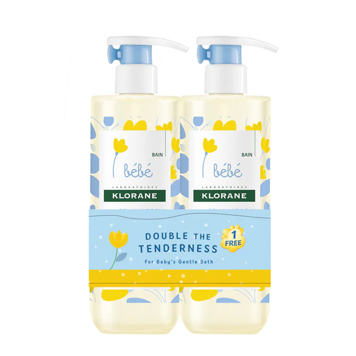 2x Klorane Baby Gentle Foaming Gel 500ml