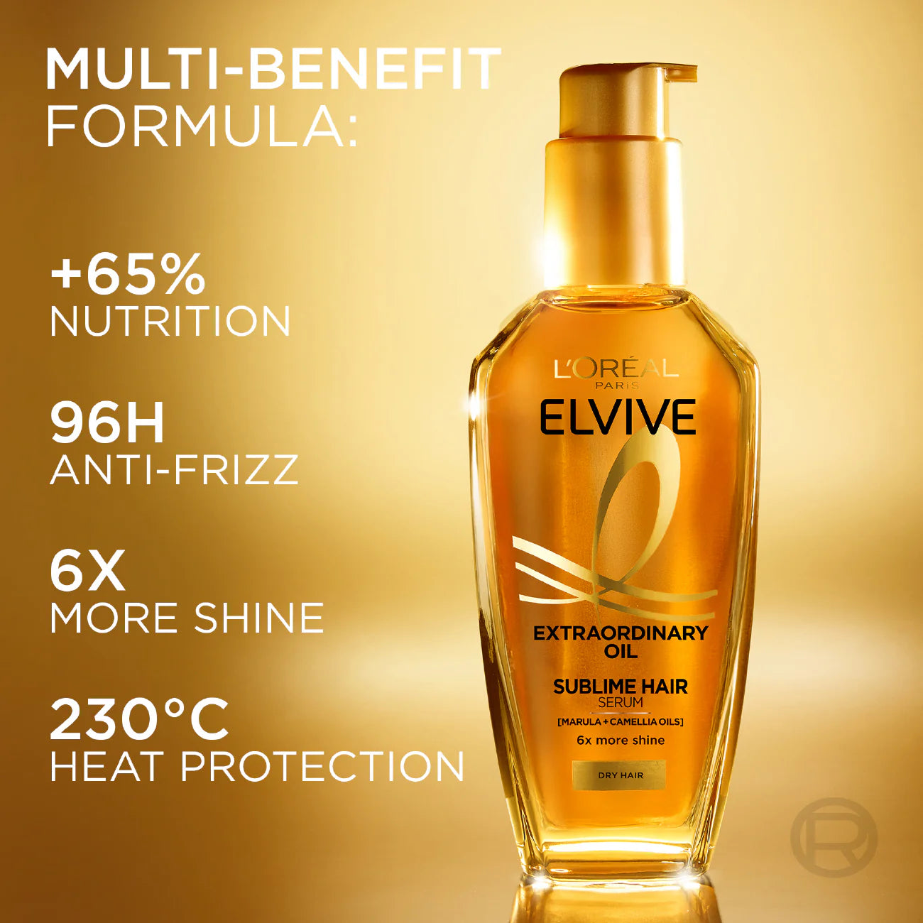 L’Oréal Paris Elvive Extraordinary Hair Oil Treatment, Non-Sticky Serum For Dry Hair 50ml