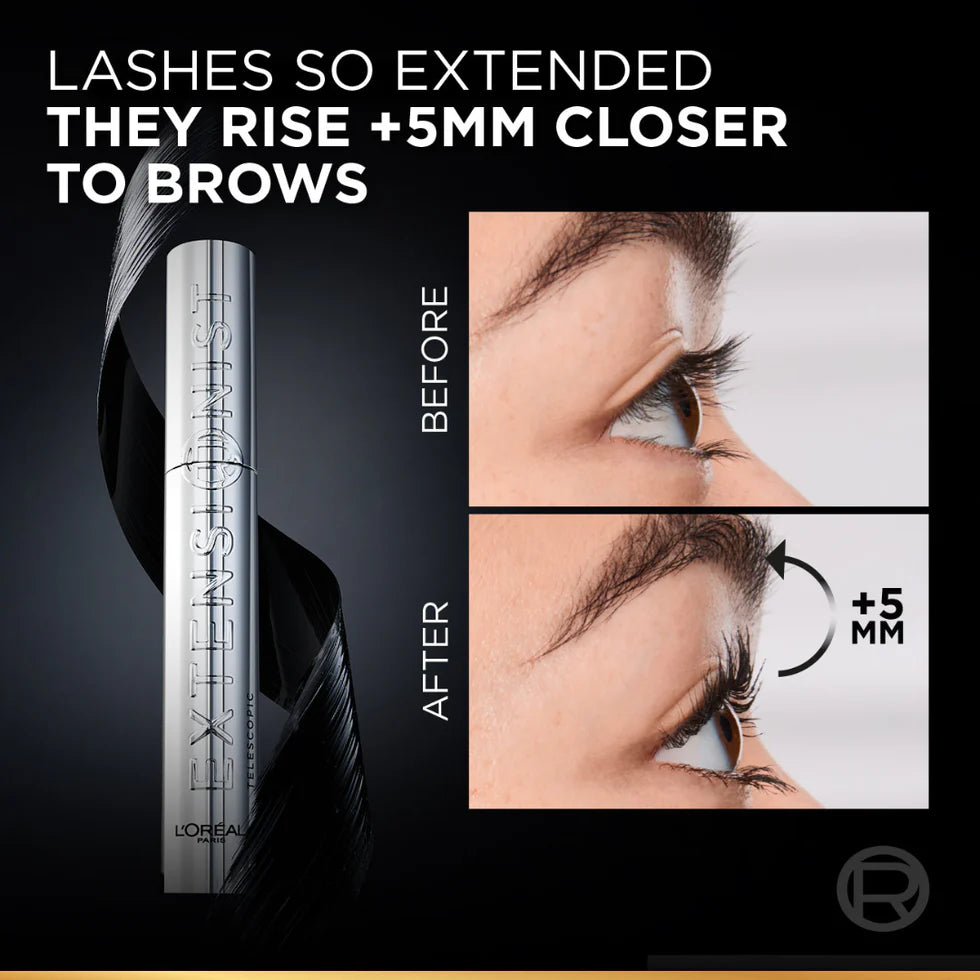 L’Oréal Paris Telescopic Extensionist Mascara for 24H Long-Lasting Curl, Volume, and Exceptional Eyelashes