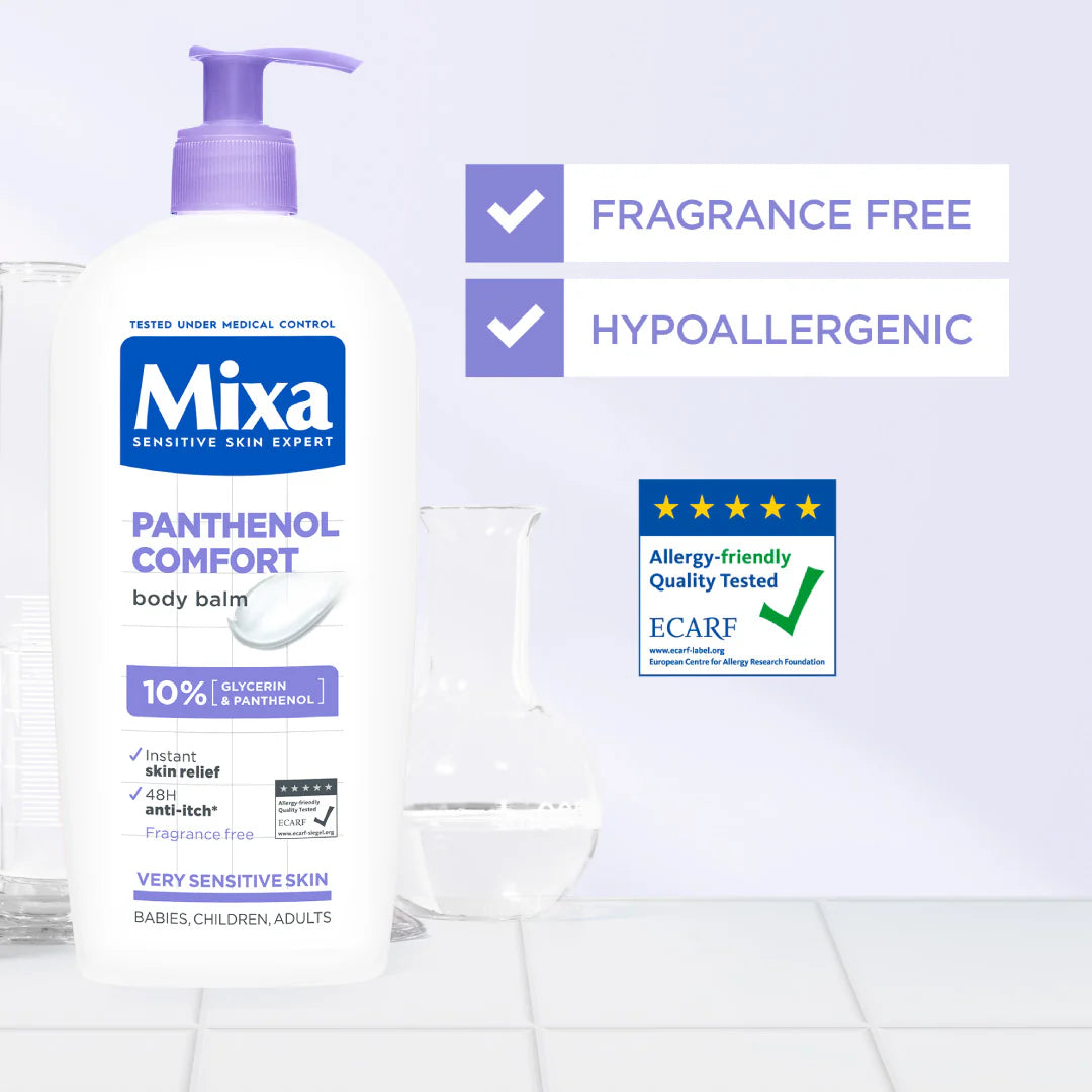 Mixa Panthenol Comfort Body Lotion & Anti-Scratching Cream For Dry Skin, Atopy Prone Skin and Eczema