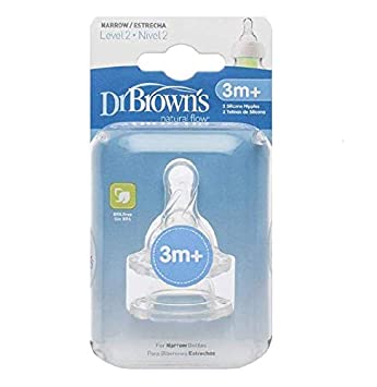 Dr Brown's Narrow 2 Silicone Nipples 3m+ - dsonline.me