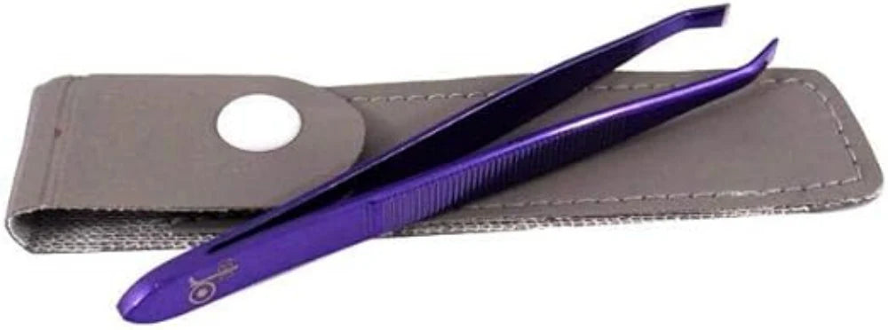 Or Bleu Electroplated Square Tip Tweezers CT-409A