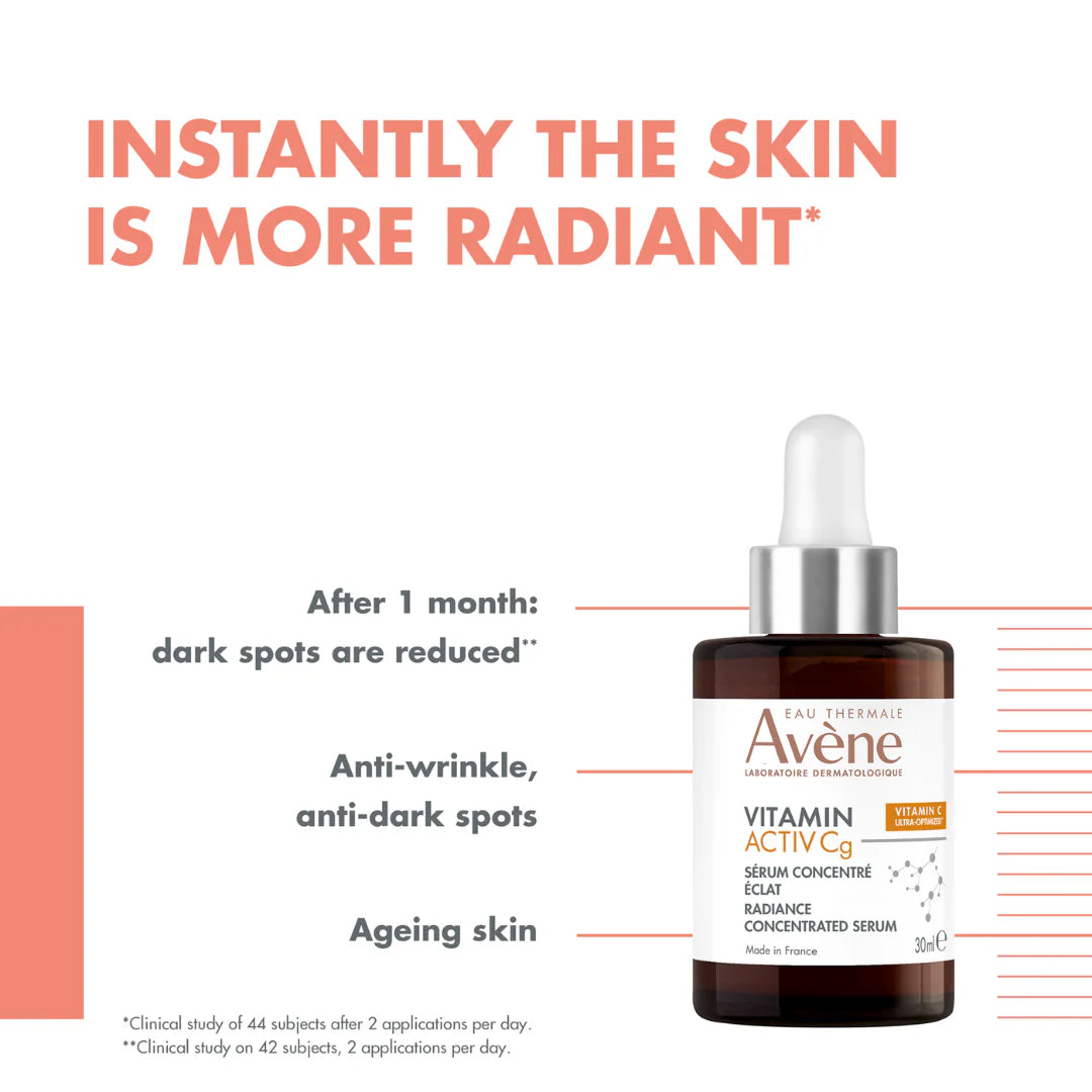 AVENE Vitamin Activ CG Radiance Serum 30ML + 1FREE Hydrance Hydrating Aqua-Gel 50ML