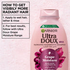 Garnier Ultra Doux Grape Moisture Hydrating Regenerative Shampoo for Dehydrated Hair With Hydrating Grape Water + Antioxidant Grapeseed Oil