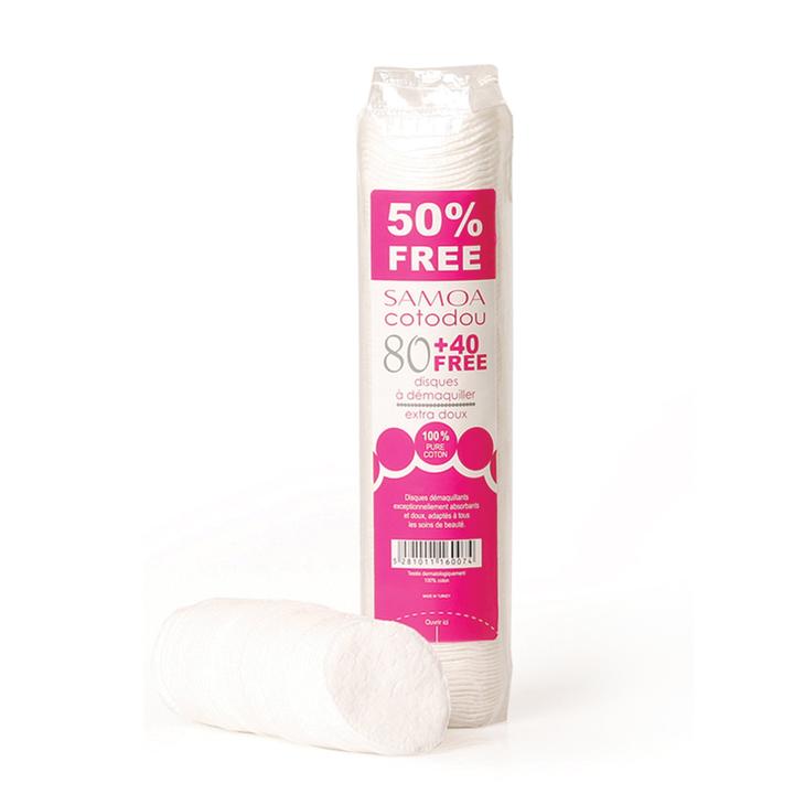 Samoa cotodou cotton - 80+40 free disques 120 Cotton disk shape - dsonline.me