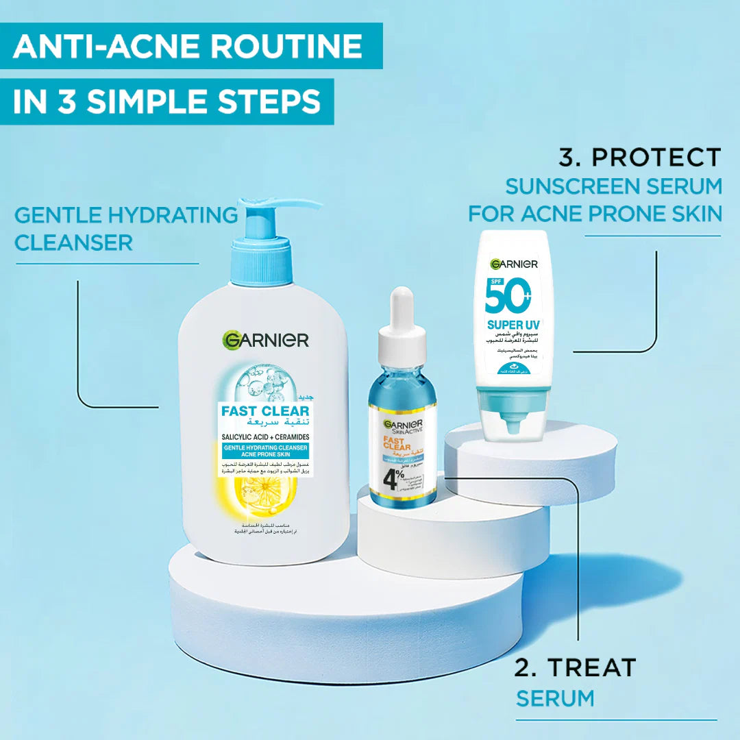 Garnier Fast Clear Gentle Cleanser Hydrating Face Wash