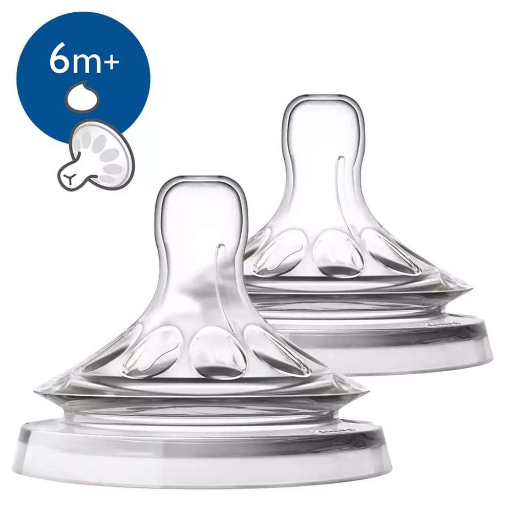 Avent 2 Natural Teats Thick Feed - 6m+ - dsonline.me