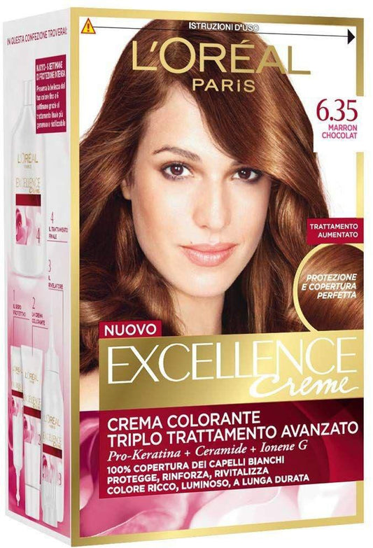 L'Oreal Paris Excellence Crème 6.35 Chocolate Brown - dsonline.me