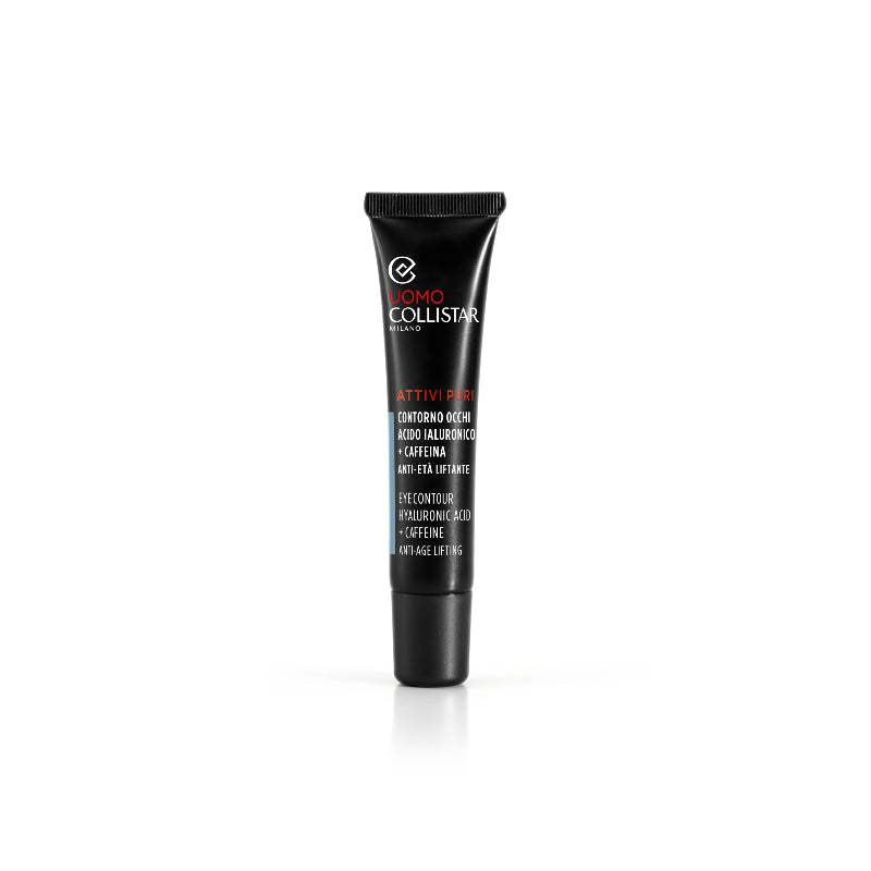 Black cosmetic tube with visible branding on a white background