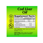 Cod Liver Oil - Fish Liver Oil 1250 IU