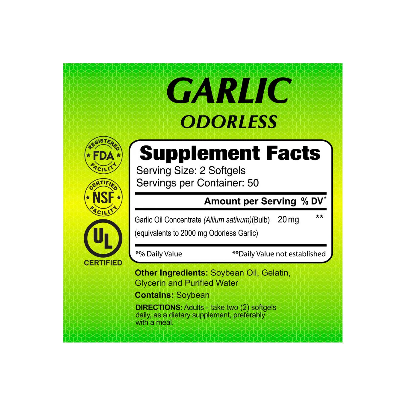Alfa Odorless Garlic 2000mg