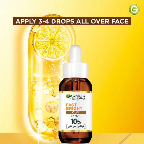 Garnier Fast Bright 10% Pure Vitamin C Brightening Overnight Serum