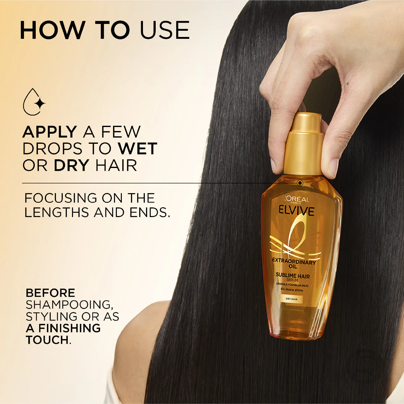 L’Oréal Paris Elvive Extraordinary Hair Oil Treatment, Non-Sticky Serum For Dry Hair 50ml
