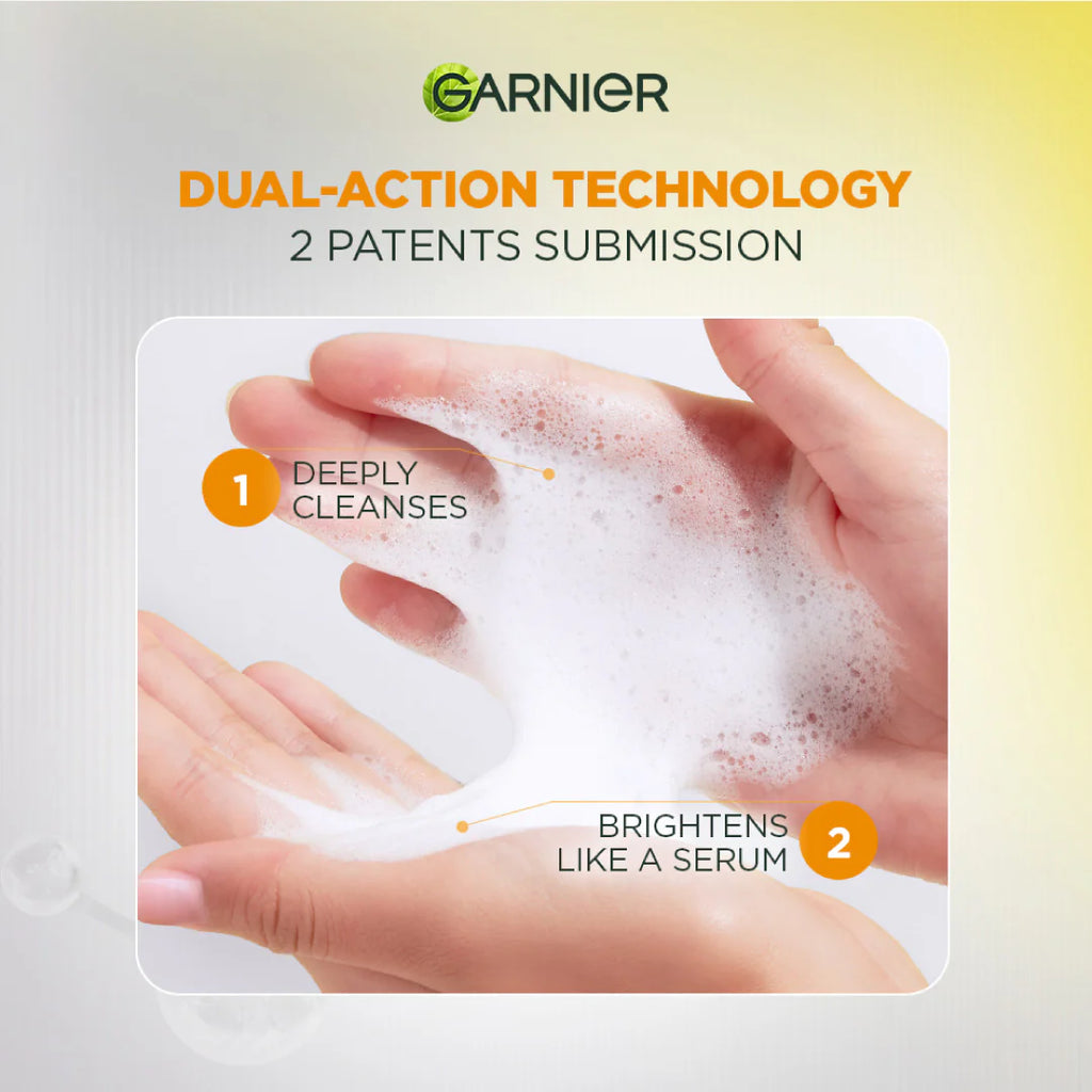 Garnier Fast Bright Serum Cleanser Dual Action Foam Cleanser 100ml