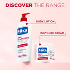 Mixa Urea Cica Repair Body Lotion - For Keratosis Pilaris, Dry, Flaky, Strawberry, Rough, & Fragile Skin & Tiny Reddish Bumps - With 5% Urea and Panthenol