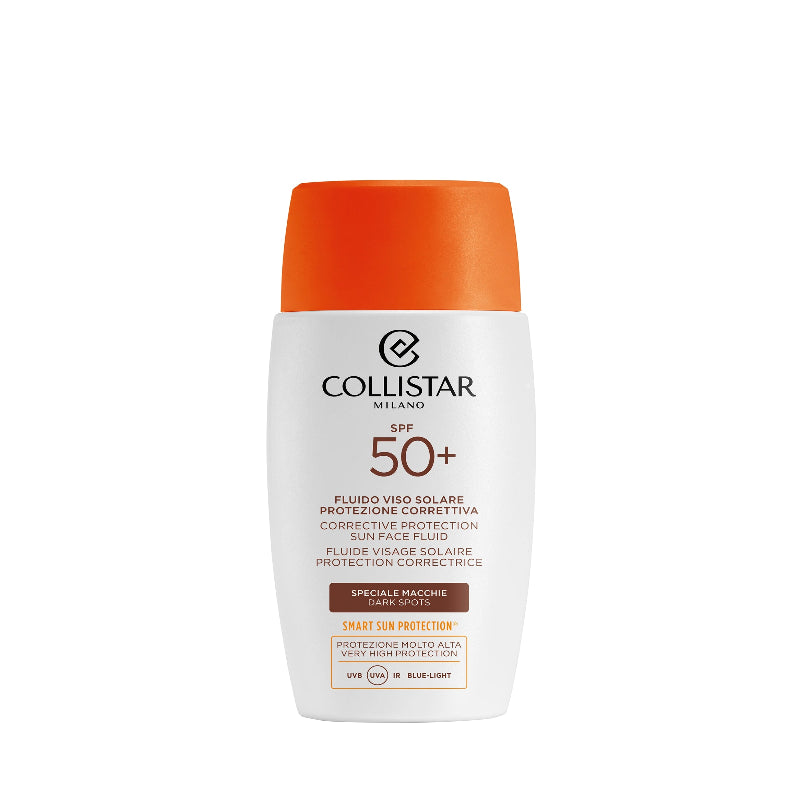 Collistar sun face fluid with SPF 50+ on a white background