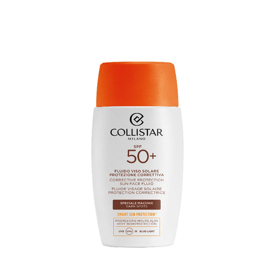 Collistar sun face fluid with SPF 50+ on a white background